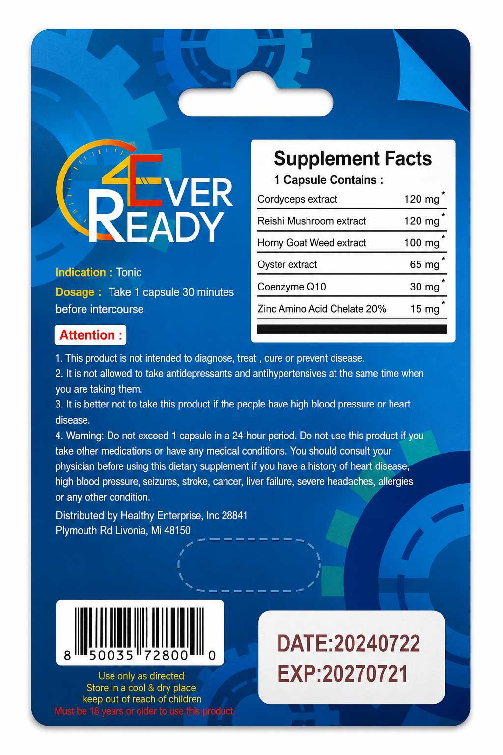 All-Natural Energy Capsules – 3-Pack for Adults