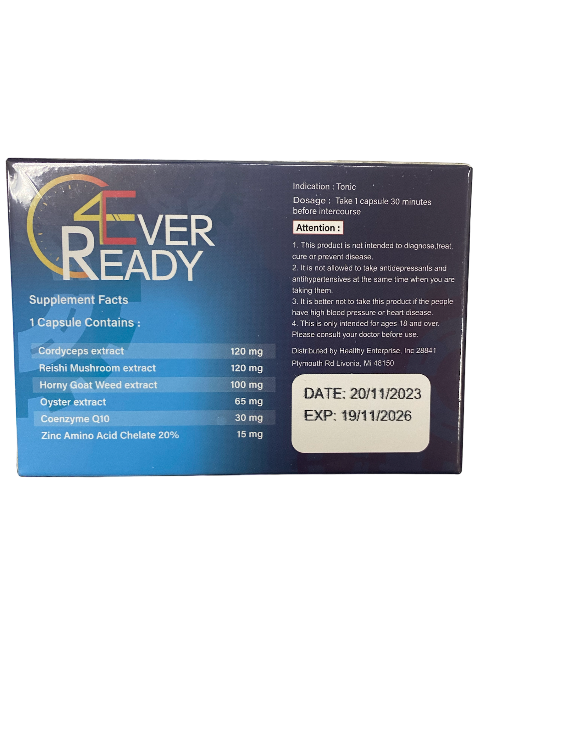 4Ever Ready Energy - Box of 10 Capsules