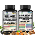 Shilajit 8-in-1 & Sea Moss 16-in-1 Herbal Supplement Bundle